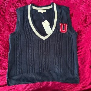 bnwt navy “u” sweater vest